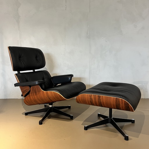 Vitra Eames lounge chair incl. ottoman - santos palissander XL