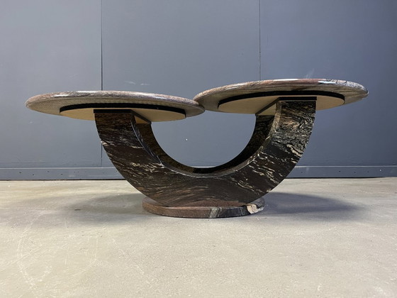 Image 1 of Tavolino da caffè vintage in marmo a due livelli, anni '70