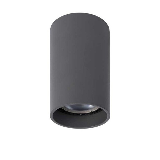 Lucide DELTO Ceiling Spotlight - Ø 5.5 cm LED Dim to warm - Grey – Spot lights, Aluminium, Modern (photo 2 of 3)