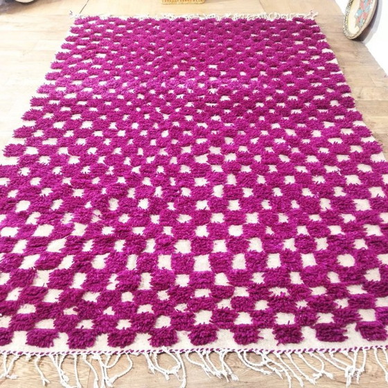Image 1 of Berberteppich Rosa Moderner Stil – Handgewebte Wolle (276×200 cm)
