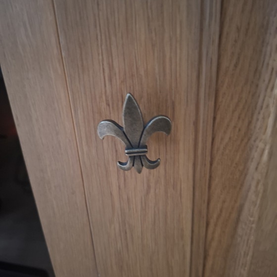 Scrivania in rovere chiaro massello con giglio – Scrivanie, Metal, Wood (photo 10 of 15)