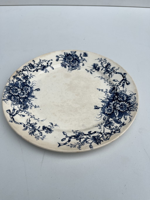 B.F.K. piatto antico BOCH 1880-1920 PAQUERETTE