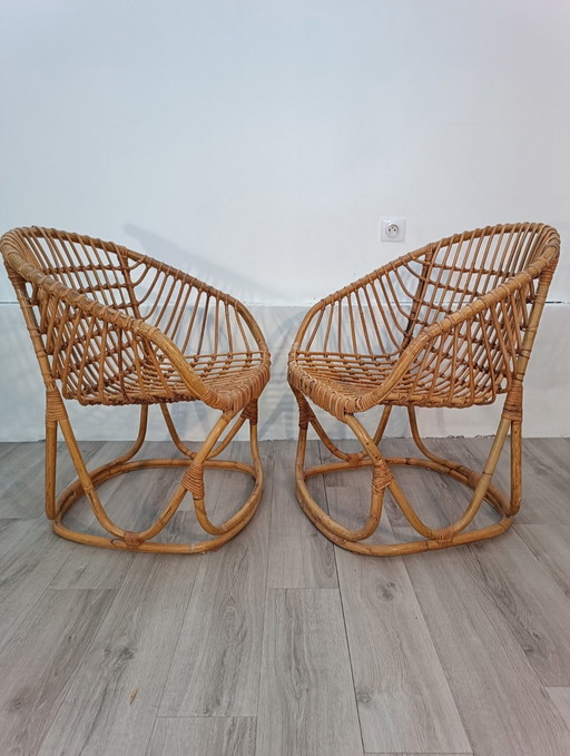 Pair of armchairs by Tito Agnoli for Bonacina 1960