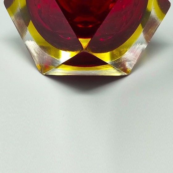 Image 1 of 1960s Stunning Table Lighter in Murano Sommerso Glass By Flavio Poli for Seguso