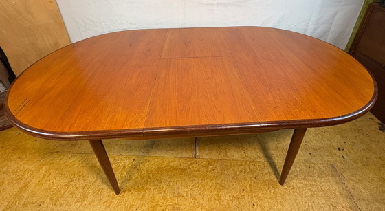 Image 1 of Mid-Century Retro Vintage Teak Oval Extending Dining Table by G Plan – Fresco Range 1960s    Designed by Victor Wilkins | Afromo