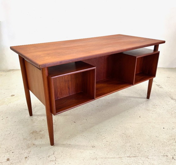 Image 1 of Danish Midcentury 'Floating-Top' Desk, 1960s.
