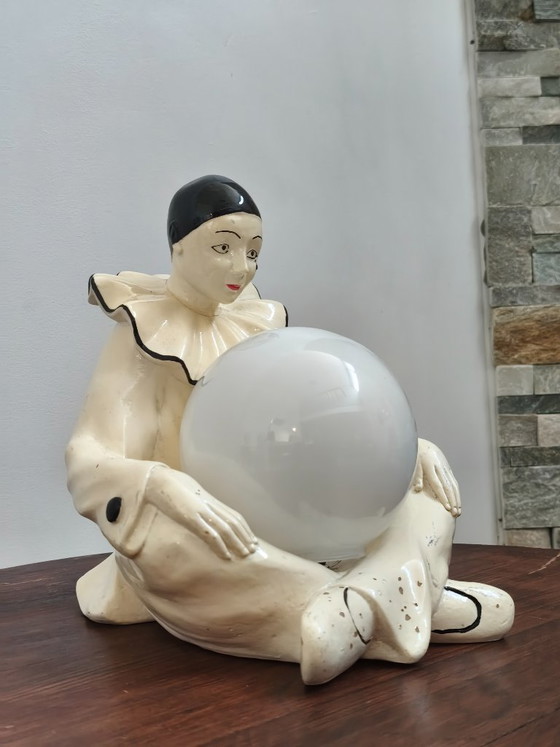 Lampada da Tavolo Pierrot Comedia Dell Arte Anni '70 – Lampade da tavolo, Vetro (photo 2 of 8)