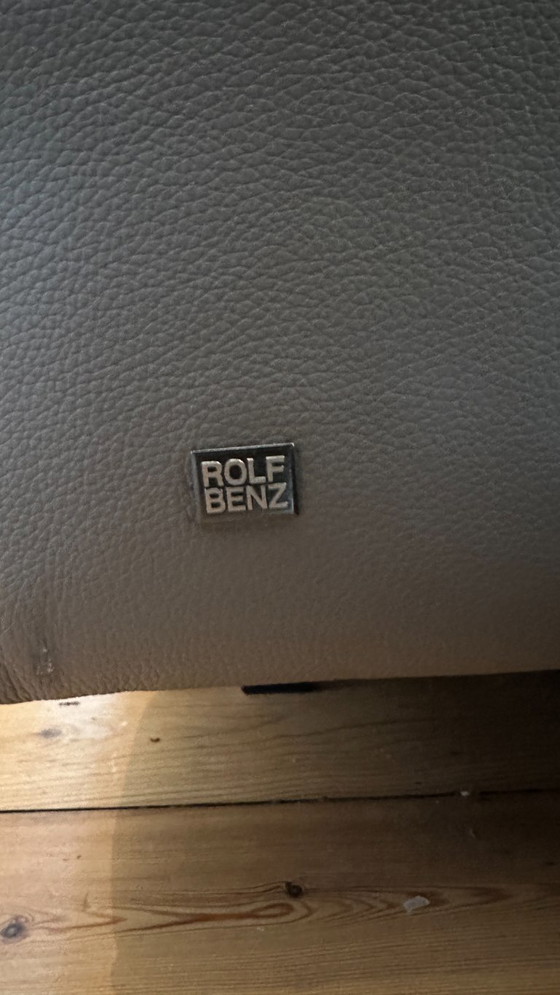 Image 1 of Rolf Benz L-vormige sofa van echt leer – oorspronkelijke prijs meer dan €10.000