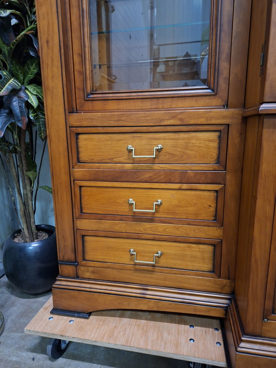 Image 1 of Classic Dutch china cabinet, buffet cabinet, wall unit, dimensions: 207x47/68cm and 198cm high.