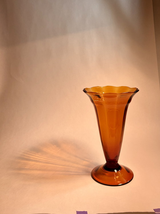 Image 1 of Amber Art Deco Vaas 
