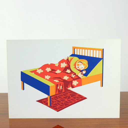 Wandpaneel in Tsjechoslowaakse Pop Art stijl (jaren 1960)