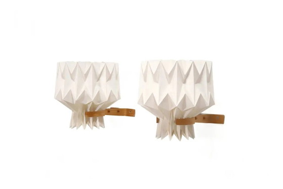 Two wall lamps by Peter Hvidt and Orla Molgaard Nielsen for Le Klint – Wall lights, Paper, Vintage (photo 7 of 7)