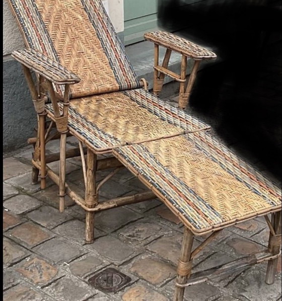 Image 1 of Chaise longue in vimini Art nouveau