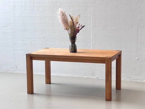 Solid table made of oiled oak, 1990s