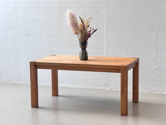 Image 1 of Solid table made of oiled oak, 1990s