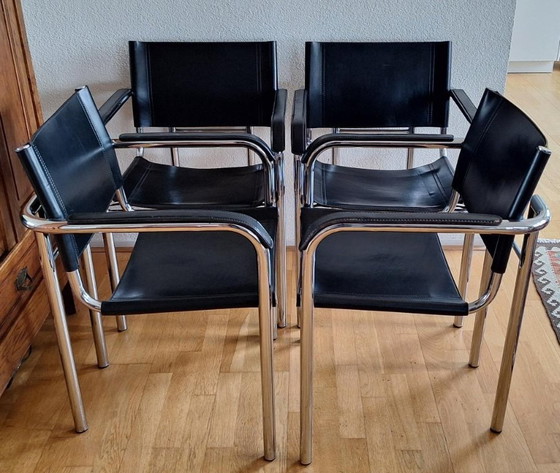 Image 1 of 4x design eetkamerstoelen Bauhausstijl