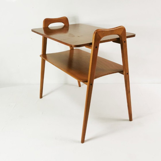 Modernistische bijzettafel, Duitsland, jaren 60. – Wood (photo 3 of 12)
