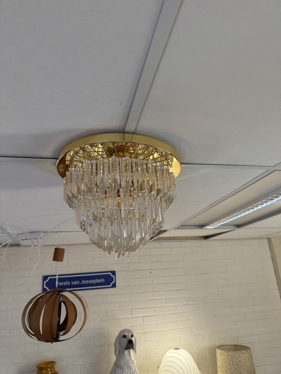 Image 1 of Vintage Murano glass ceiling light, Novaresi, Italy 1980s