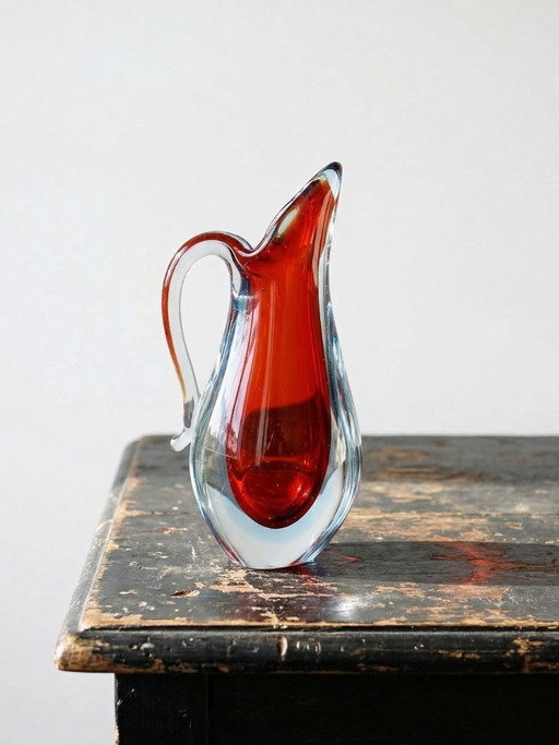 Sommerso pitcher vase att. Flavio Poli, Murano 1960-1970