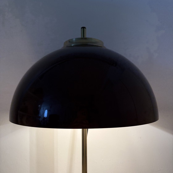 Image 1 of Lampada da tavolo vintage a fungo con base in metallo dorato , anni '70