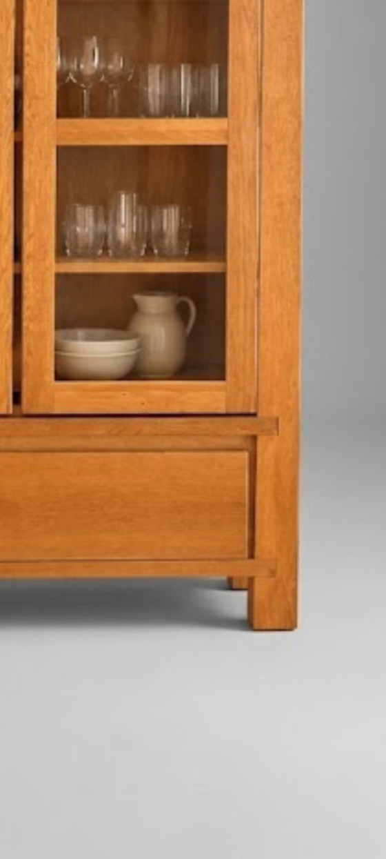 Solid wood display cabinet dresser, Brown (photo 3 of 6)