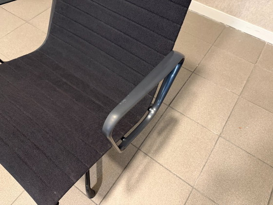 Image 1 of Vitra | Charles & Ray Eames | EA124 Lounge Chair | Black Hopsak & Black Aluminium | 1x