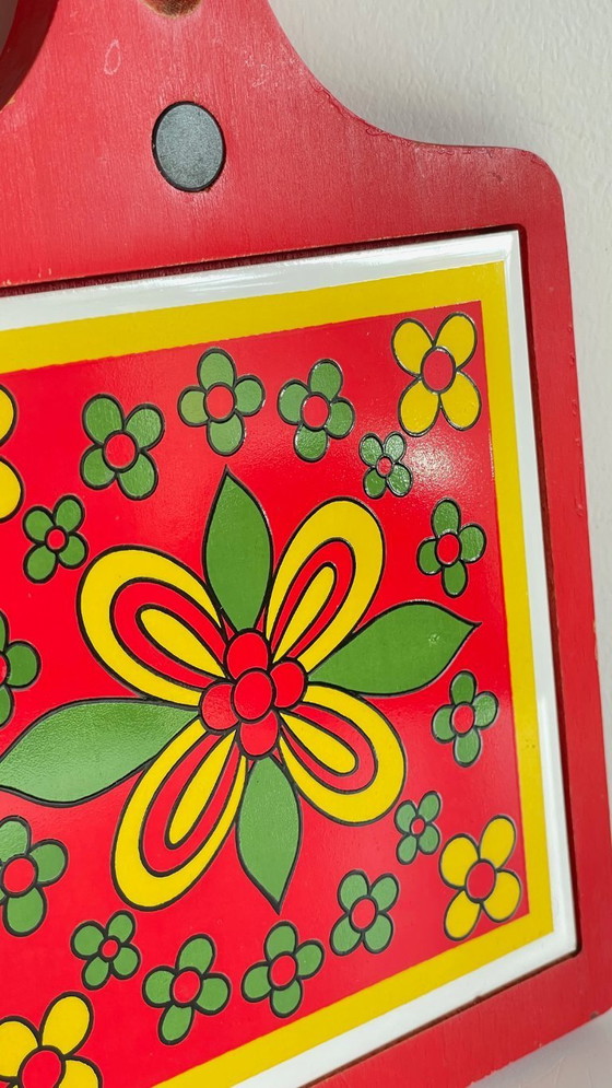 Image 1 of Vintage rode onderzetter