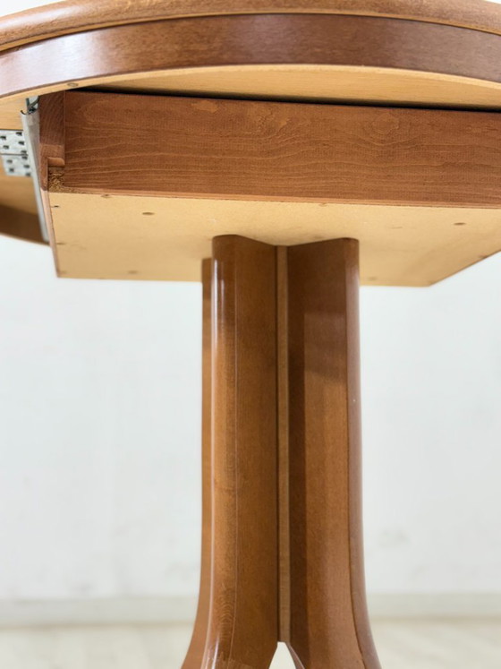 Image 1 of Table de salle à manger élégante de style Mid-Century – Table de cuisine ronde et extensible