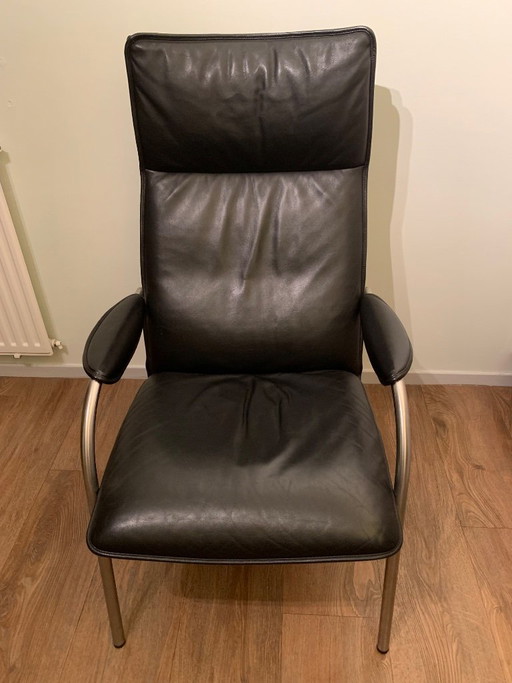 De Sede Zwart Leren Stoel – fauteuils, Leather, Metal