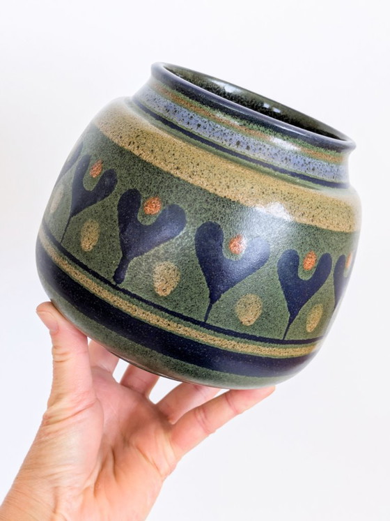 KMK Mora Ceramic Vase, Midcentury West Germany Pottery (photo 3 of 12)