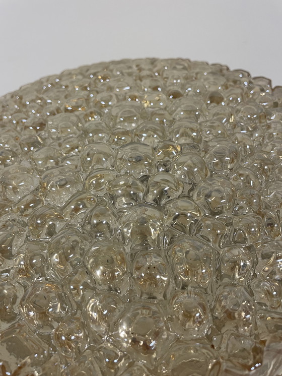 Image 1 of Lampada da parete o da soffitto con texture a bolle di vetro di Helena Tynell per Limburg, Germania, anni '60