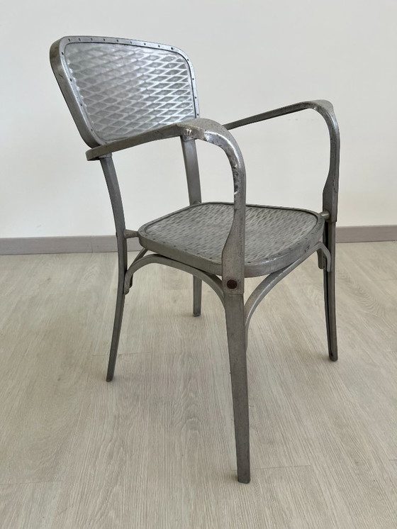 Image 1 of Aluminiumstühle - Avec-Plakette « Gaston Viort - Salon de Provence »