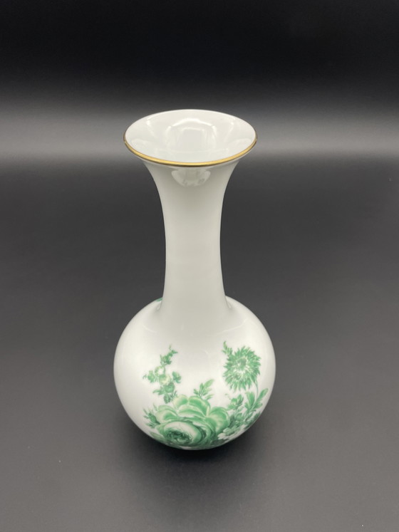 Royal Porzellan Bavaria KPM Vaas met groen bloemendecor, jaren 60 – Vazen, Porcelain (photo 5 of 8)