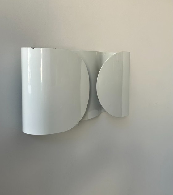 Image 1 of Lampada da parete vintage Foglio, metallo bianco, Italia 1980