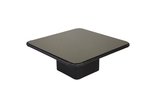 Vintage De Sede Table | 1970s | Leather & Smoked Glass