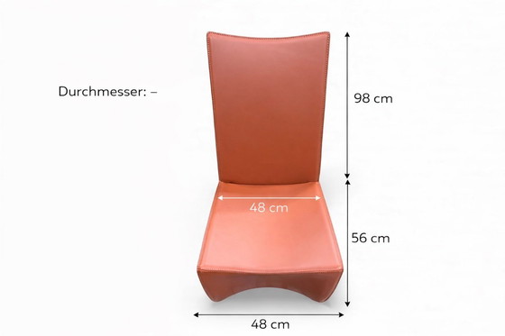 Image 1 of Italian Modern Red Leather Chair by Philippe Starck, 1980s