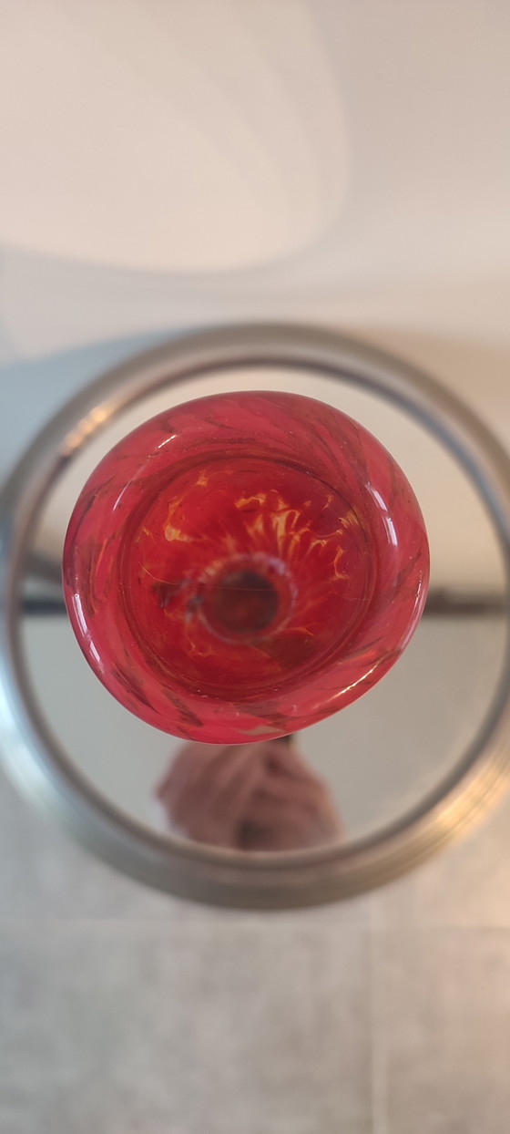 Image 1 of Blown glass soliflore vase ("Spatter Glass") from the 1960s-70s