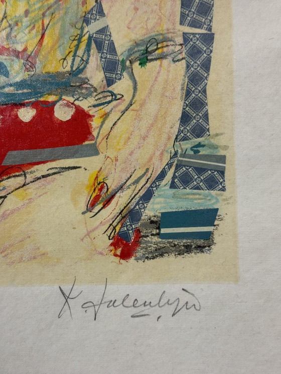 Image 1 of Nina on Holiday by Kees Salentijn, Screenprint (Silkscreen) on paper nr. 277/500. The Netherlands, 1970s.  