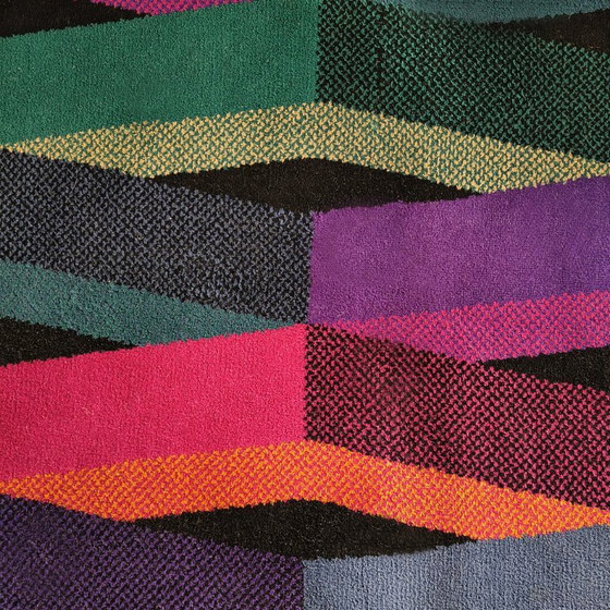 Superbe Tapis de Laine Postmoderne Italien des Années 80 par Missoni pour T&J Vestor. – Wool (photo 8 of 14)
