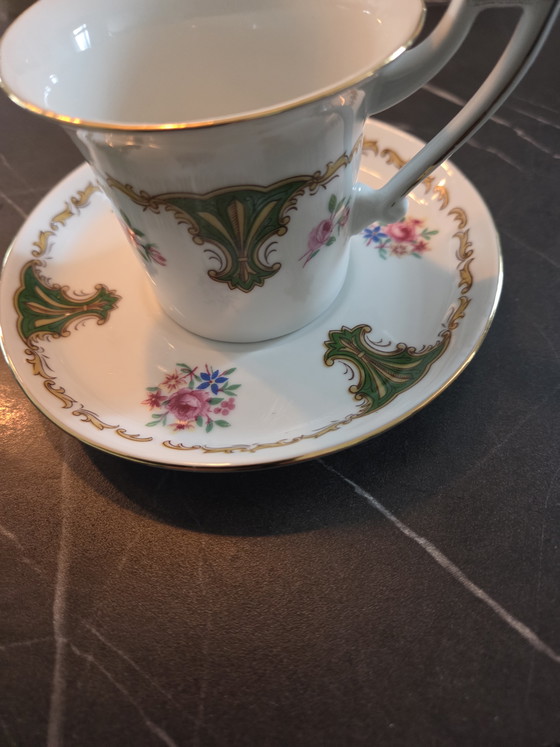 Image 1 of 6 kop en schotels vintage Rheinpfaltz Hartporzellan Duitsland