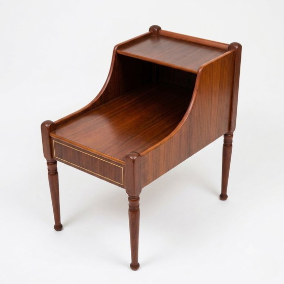 Image 1 of Coppia di comodini vintage scandinavi e danesi in mogano - anni '50