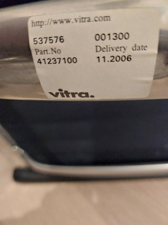Image 1 of 2x Vitra EA112 black leather chairs