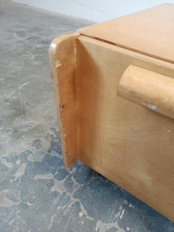 Juego de 3 baúles de madera con ruedas, Armarios de almacenamiento, Marrón (foto 15 de 15)