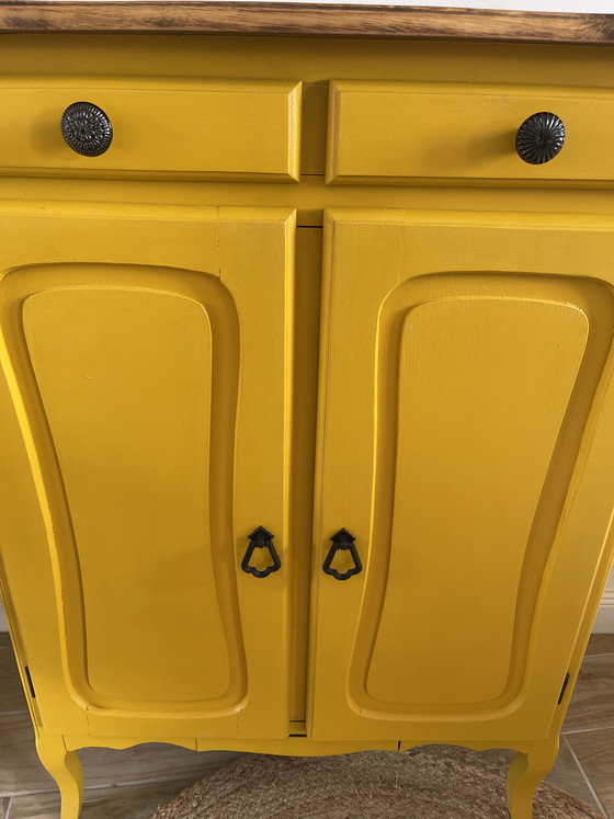 Image 1 of Antique entryway shoe cabinet