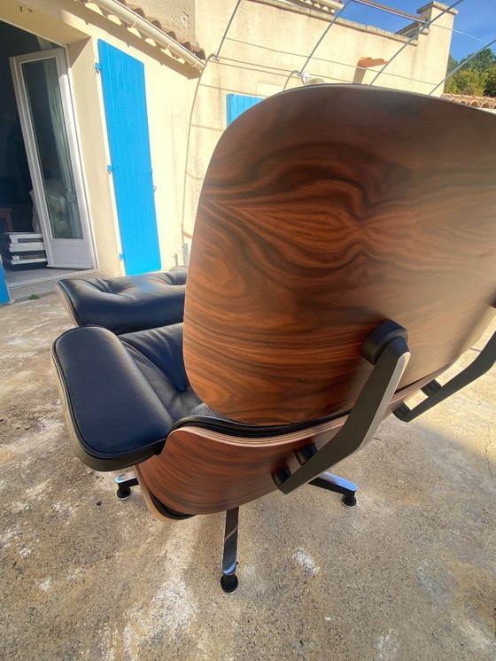 Image 1 of Sillón y otomana Charles Eames, negro semigrano, Herman Miller, 2010