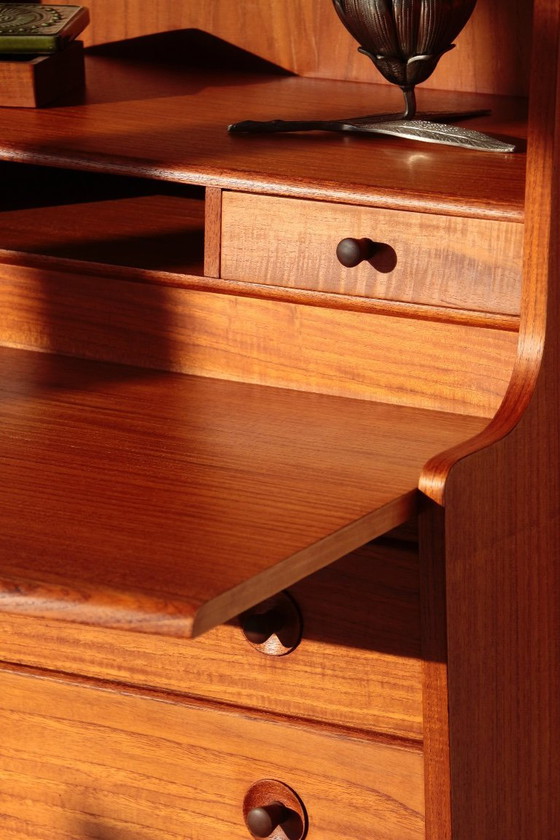 Image 1 of Vintage Scandinavische teakhouten secretaire - MSE Mobler (1960)