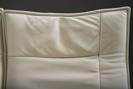 Image 1 of Vintage Cassina Veranda Reclining Sofa in Cream Leather, 1980s