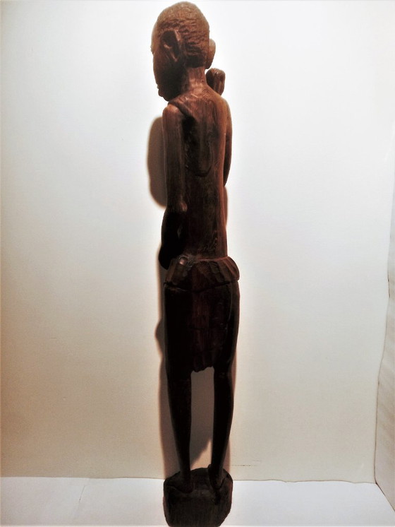 Image 1 of Statues africaines de grands et petits chasseurs/guerriers