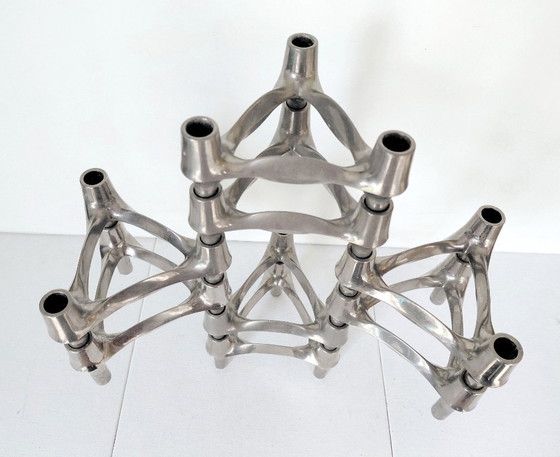 Set de 8 Bougeoirs BMF Stoff-Nagel empilables Design Années 60/70 – BMF Stoff Nagel (photo 11 of 14)