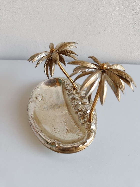 Vintage Palm Tree Jewellery Tray – Hollywood Regency, 1970s/80s – Decorative Objects, Metal (photo 6 of 10)